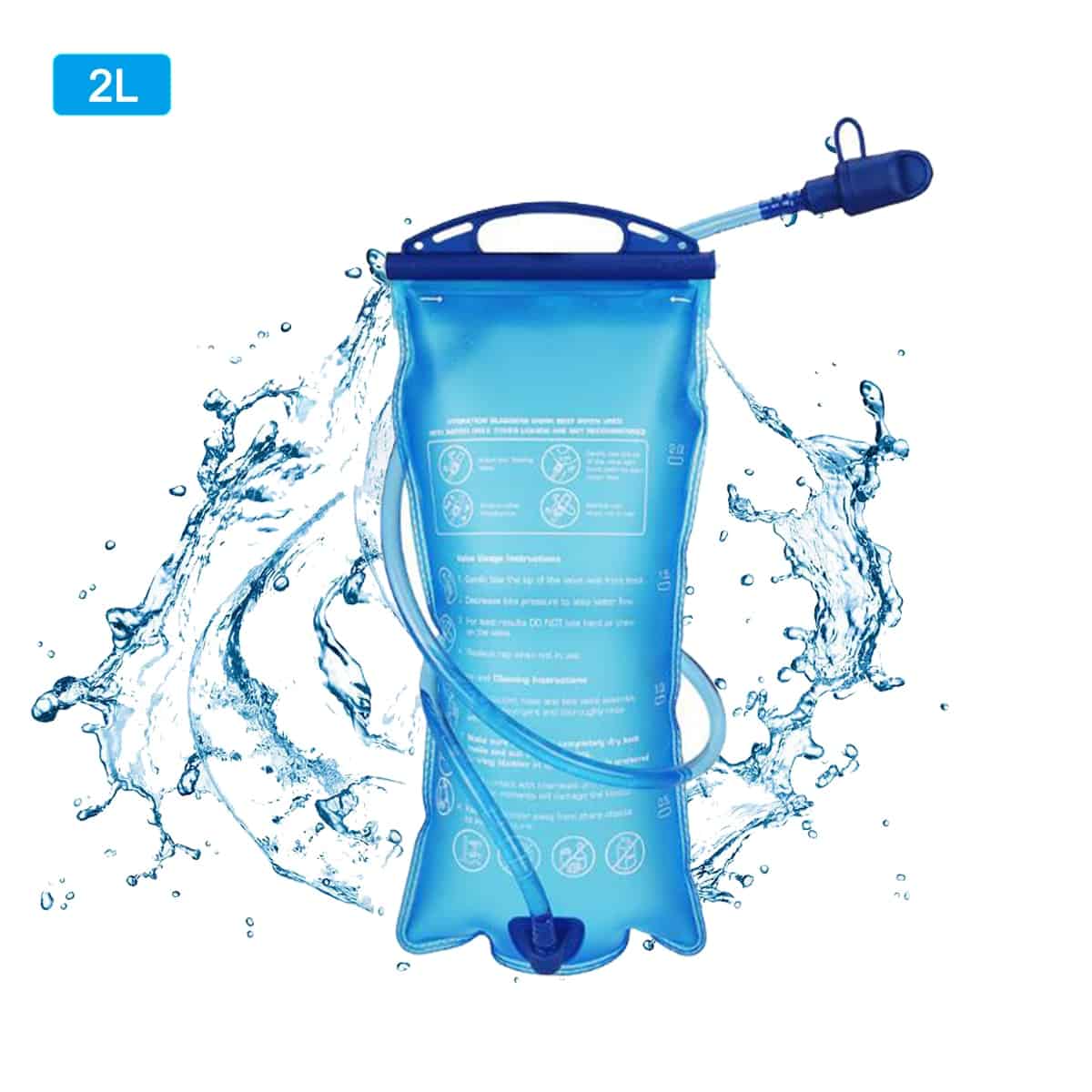 Sacca per acqua portatile in TPU sistema di idratazione 2L zaino per vescica campeggio escursionismo arrampicata ciclismo borse pieghevoli